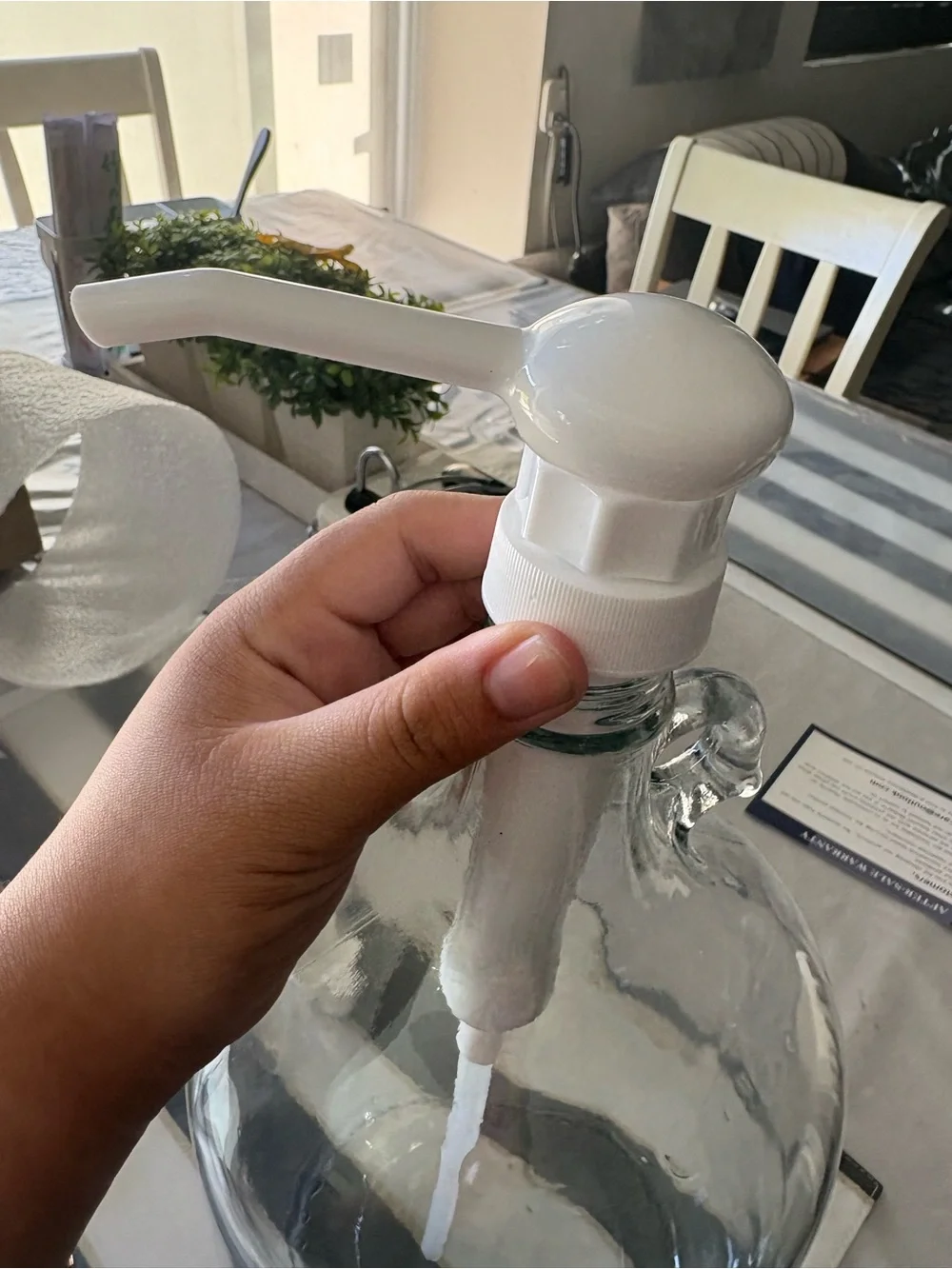 Crystal Clear Glass Refillable Soap Dispenser with White Pump